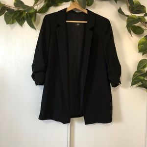 River Island Black Rouched Sleeve Blazer